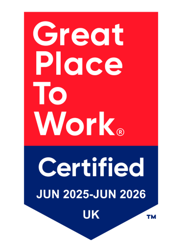 Great Place to Work Certification UK 2025–2026 Great Place to Work Certified badge for the UK, valid from June 2025 to June 2026
