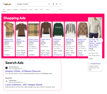 Google Ad Management Areas